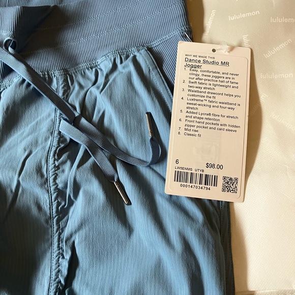 NWT Lululemon Dance Studio Mid Rise Jogger, Sz 6, Utility Blue - Picture 7 of 7